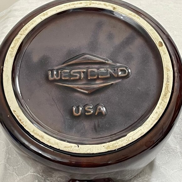 Vintage WESTBEND 2 Quart Glazed Clay Baking /Bean Pot ~ MCM 1950's - 1960's - Picture 2 of 4